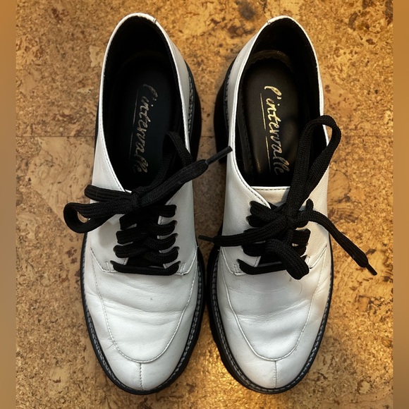 L’Intervalle Evelyn White Leather Shoes - Picture 1 of 7